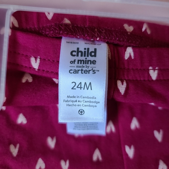 Carter's Child of Mine Llama and Hearts 2 PC Set Sweatshirt and Leggings, 24M - Picture 3 of 7